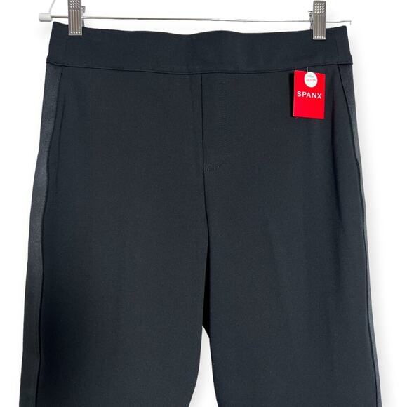 NEW SPANX Ponte Straight Pant w/ Satin Tape SIZE Petite L Classic Black Crop NWT - Picture 6 of 10